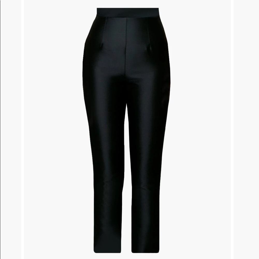 New with tags Alexia Maria Black Silk and Wool Cigarette Pants